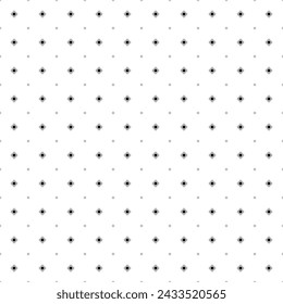 Square seamless background pattern from geometric shapes are different sizes and opacity. The pattern is evenly filled with small black main road signs. Vector illustration on white background