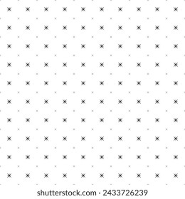 Square seamless background pattern from geometric shapes are different sizes and opacity. The pattern is evenly filled with black star symbols. Vector illustration on white background