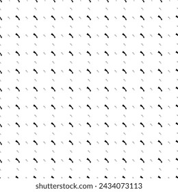 Square seamless background pattern from geometric shapes are different sizes and opacity. The pattern is evenly filled with black down arrows. Vector illustration on white background