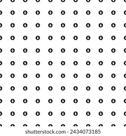 Square seamless background pattern from geometric shapes. The pattern is evenly filled with black stop hand symbols. Vector illustration on white background