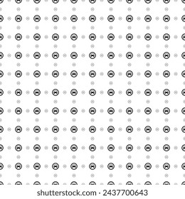 Square seamless background pattern from geometric shapes are different sizes and opacity. The pattern is evenly filled with black no car signs. Vector illustration on white background