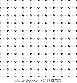 Square seamless background pattern from geometric shapes are different sizes and opacity. The pattern is evenly filled with black squirrel symbols. Vector illustration on white background