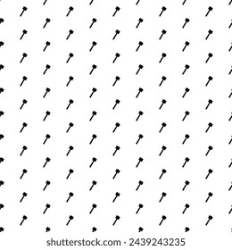 Square seamless background pattern from geometric shapes. The pattern is evenly filled with big black mallet symbols. Vector illustration on white background