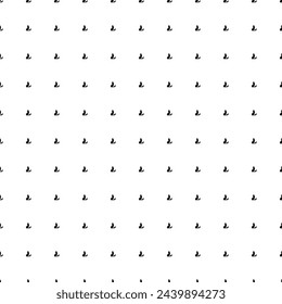 Square seamless background pattern from geometric shapes. The pattern is evenly filled with small black fox symbols. Vector illustration on white background