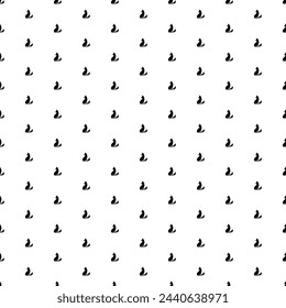 Square seamless background pattern from geometric shapes. The pattern is evenly filled with black fox symbols. Vector illustration on white background