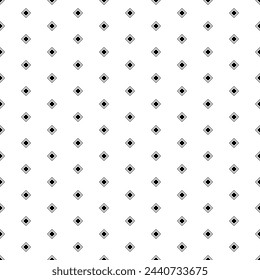 Square seamless background pattern from geometric shapes. The pattern is evenly filled with black main road signs. Vector illustration on white background