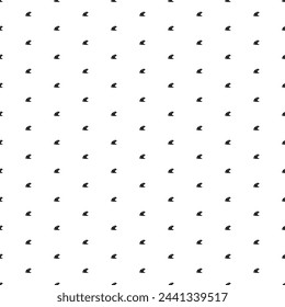 Square seamless background pattern from geometric shapes. The pattern is evenly filled with small black frog symbols. Vector illustration on white background
