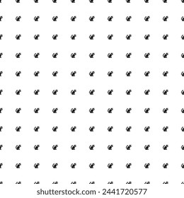 Square seamless background pattern from geometric shapes. The pattern is evenly filled with black raccoon symbols. Vector illustration on white background