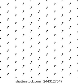Square seamless background pattern from geometric shapes. The pattern is evenly filled with black mallet symbols. Vector illustration on white background