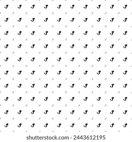 Square seamless background pattern from geometric shapes are different sizes and opacity. The pattern is evenly filled with black mermaid symbols. Vector illustration on white background