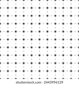 Square seamless background pattern from geometric shapes are different sizes and opacity. The pattern is evenly filled with black main road signs. Vector illustration on white background