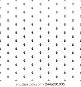 Square seamless background pattern from geometric shapes. The pattern is evenly filled with black mystical tree in bottle symbols. Vector illustration on white background