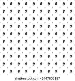 Square seamless background pattern from geometric shapes are different sizes and opacity. The pattern is evenly filled with big black rose flowers. Vector illustration on white background