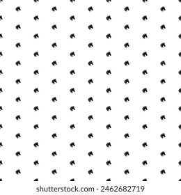 Square seamless background pattern from geometric shapes. The pattern is evenly filled with black horse's head symbols. Vector illustration on white background