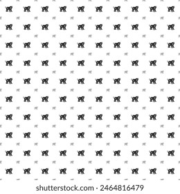 Square seamless background pattern from geometric shapes are different sizes and opacity. The pattern is evenly filled with big black tiger symbols. Vector illustration on white background