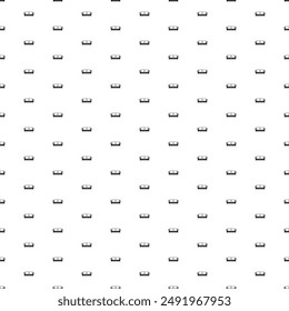 Square seamless background pattern from geometric shapes. The pattern is evenly filled with black sofa icons. Vector illustration on white background
