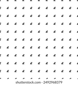 Square seamless background pattern from geometric shapes. The pattern is evenly filled with black sitting tiger symbols. Vector illustration on white background