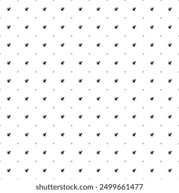 Square seamless background pattern from geometric shapes are different sizes and opacity. The pattern is evenly filled with small black raccoon symbols. Vector illustration on white background