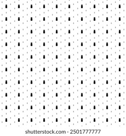 Quadratische nahtlose Hintergrundmuster aus geometrischen Formen sind verschiedene Größen und Opazität. Das Muster ist gleichmäßig mit schwarzen Pfefferstreuer-Symbolen gefüllt. Vektorgrafik auf weißem Hintergrund