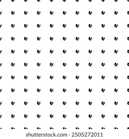 Square seamless background pattern from geometric shapes. The pattern is evenly filled with black squirrel symbols. Vector illustration on white background