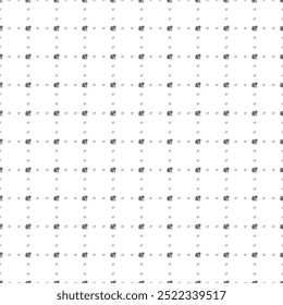 O padrão de plano de fundo quadrado sem emenda das formas geométricas tem tamanhos e opacidade diferentes. O padrão é preenchido uniformemente com pequenos símbolos de tigre preto. Ilustração vetorial sobre fundo branco