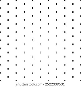 Square seamless background pattern from geometric shapes. The pattern is evenly filled with small black ace of heart cards. Vector illustration on white background