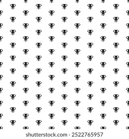 Square seamless background pattern from geometric shapes. The pattern is evenly filled with big black elephant heads. Vector illustration on white background