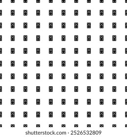 Square seamless background pattern from geometric shapes. The pattern is evenly filled with big black seven of hearts playing cards. Vector illustration on white background