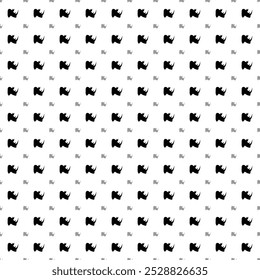 Square seamless background pattern from geometric shapes are different sizes and opacity. The pattern is evenly filled with big black rhinoceros head symbols. Vector illustration on white background