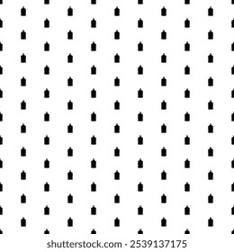 Square seamless background pattern from geometric shapes. The pattern is evenly filled with big black a large bottle of water symbols. Vector illustration on white background