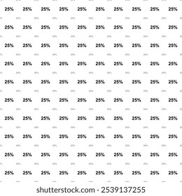 O padrão de plano de fundo quadrado sem emenda das formas geométricas tem tamanhos e opacidade diferentes. O padrão é preenchido uniformemente com grandes símbolos de 25 por cento pretos. Ilustração vetorial sobre fundo branco