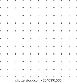 Square seamless background pattern from geometric shapes. The pattern is evenly filled with small black capital letter D symbols. Vector illustration on white background