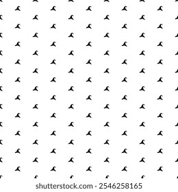 Square seamless background pattern from geometric shapes. The pattern is evenly filled with black wizard hat symbols. Vector illustration on white background