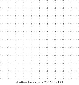 Square seamless background pattern from geometric shapes are different sizes and opacity. The pattern is evenly filled with small black round pliers symbols. Vector illustration on white background