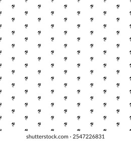 Square seamless background pattern from geometric shapes. The pattern is evenly filled with black dragon symbols. Vector illustration on white background