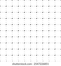 Square seamless background pattern from geometric shapes are different sizes and opacity. The pattern is evenly filled with small black duck symbols. Vector illustration on white background