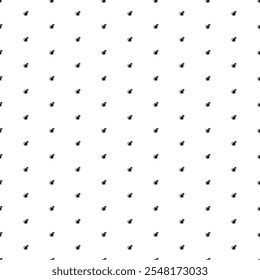 Square seamless background pattern from geometric shapes. The pattern is evenly filled with small black raccoon symbols. Vector illustration on white background