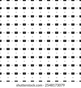 Square seamless background pattern from geometric shapes are different sizes and opacity. The pattern is evenly filled with big black chest symbols. Vector illustration on white background