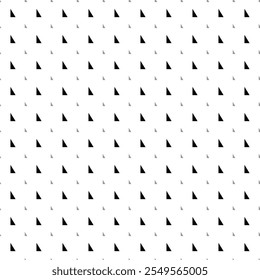 Square seamless background pattern from geometric shapes are different sizes and opacity. The pattern is evenly filled with black right triangle symbols. Vector illustration on white background