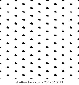 Square seamless background pattern from geometric shapes. The pattern is evenly filled with black electric plane symbols. Vector illustration on white background