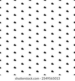 Square seamless background pattern from geometric shapes. The pattern is evenly filled with black electric plane symbols. Vector illustration on white background