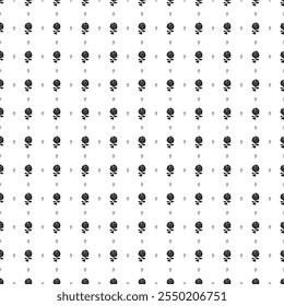 Square seamless background pattern from geometric shapes are different sizes and opacity. The pattern is evenly filled with big black rose flowers. Vector illustration on white background