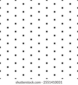 Square seamless background pattern from geometric shapes. The pattern is evenly filled with small black rounded square symbols. Vector illustration on white background