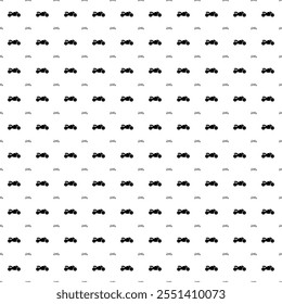 Square seamless background pattern from geometric shapes are different sizes and opacity. The pattern is evenly filled with big black bike symbols. Vector illustration on white background