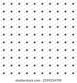 Square seamless background pattern from geometric shapes are different sizes and opacity. The pattern is evenly filled with black main road signs. Vector illustration on white background