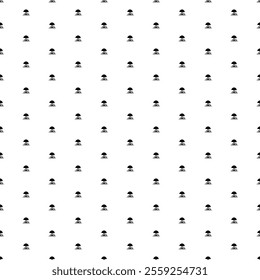 Square seamless background pattern from geometric shapes. The pattern is evenly filled with black mushrooms symbols. Vector illustration on white background