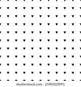 Square seamless background pattern from geometric shapes. The pattern is evenly filled with black buffalo logos. Vector illustration on white background