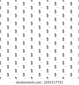 Square seamless background pattern from geometric shapes. The pattern is evenly filled with big black electric charging station symbols. Vector illustration on white background