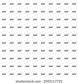 Square seamless background pattern from geometric shapes are different sizes and opacity. The pattern is evenly filled with big black sofa icons. Vector illustration on white background