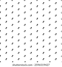 Square seamless background pattern from geometric shapes. The pattern is evenly filled with black mermaid symbols. Vector illustration on white background
